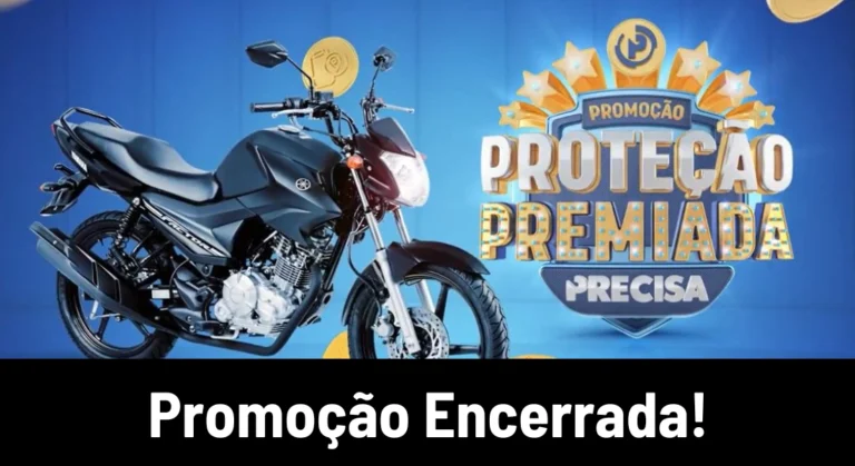Banner da Promoção Comercial Proteção Premiada da Empresa Precisa Associados com a foto de uma moto