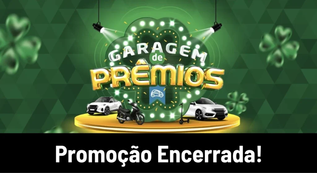 Banner da promoção comercial "Garagem de prêmos" do Vale Auto Shopping, já encerrada
